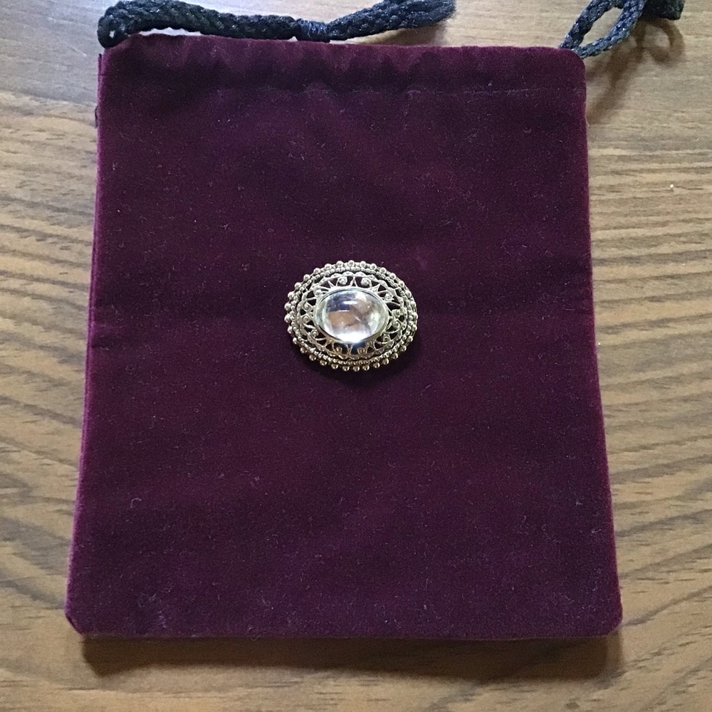 Vintage Ornate Stone Brooch - Picture 3 of 3